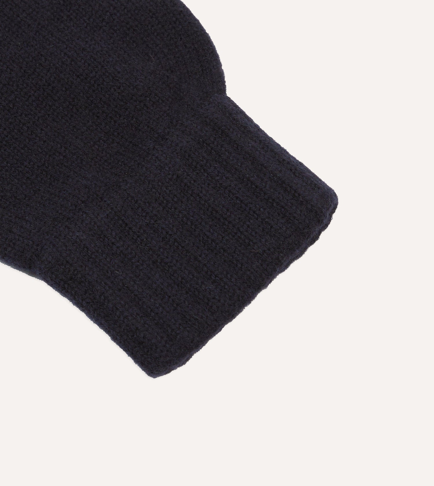Navy Cashmere Knitted Gloves