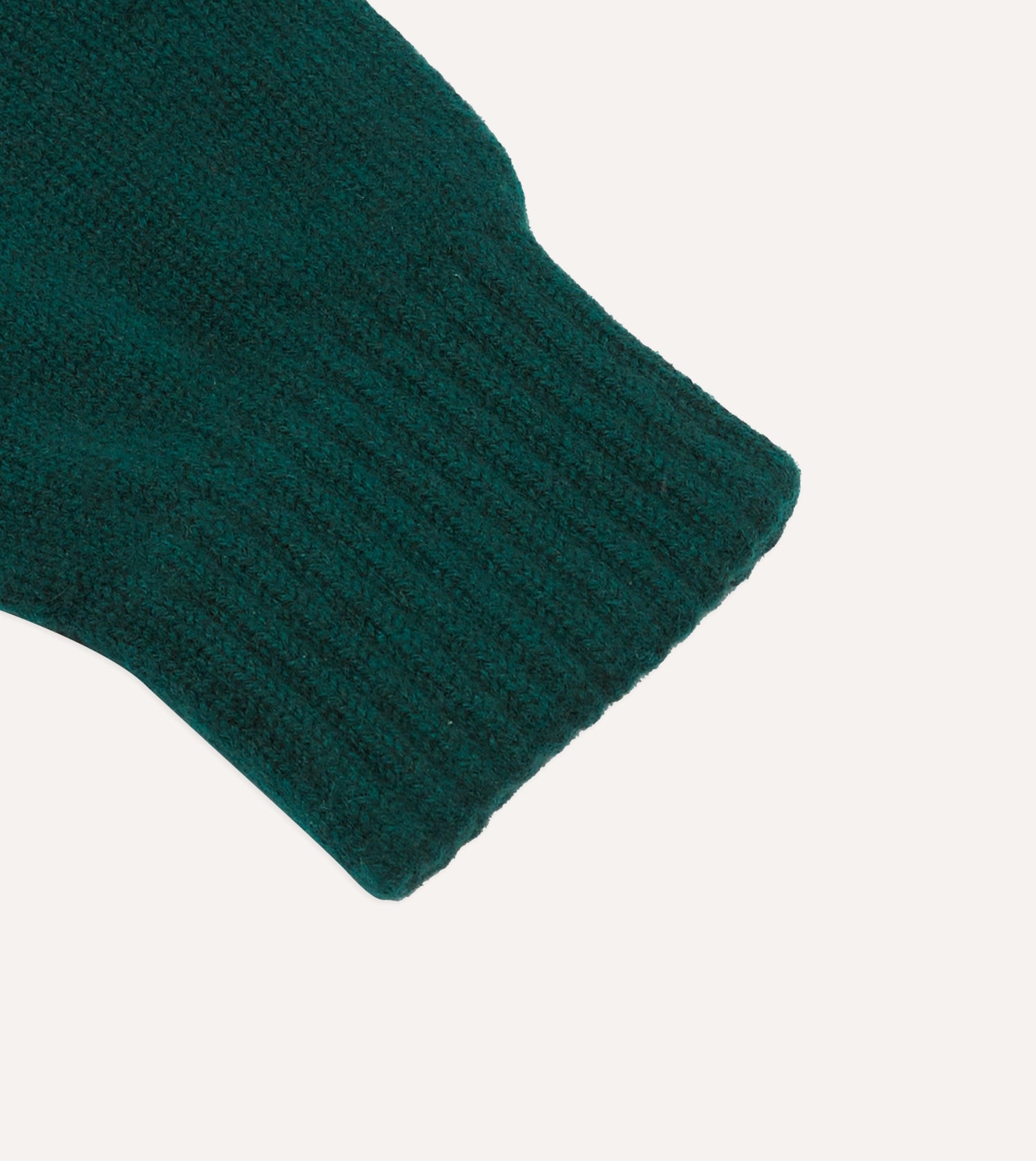 Forest Green Cashmere Knitted Gloves