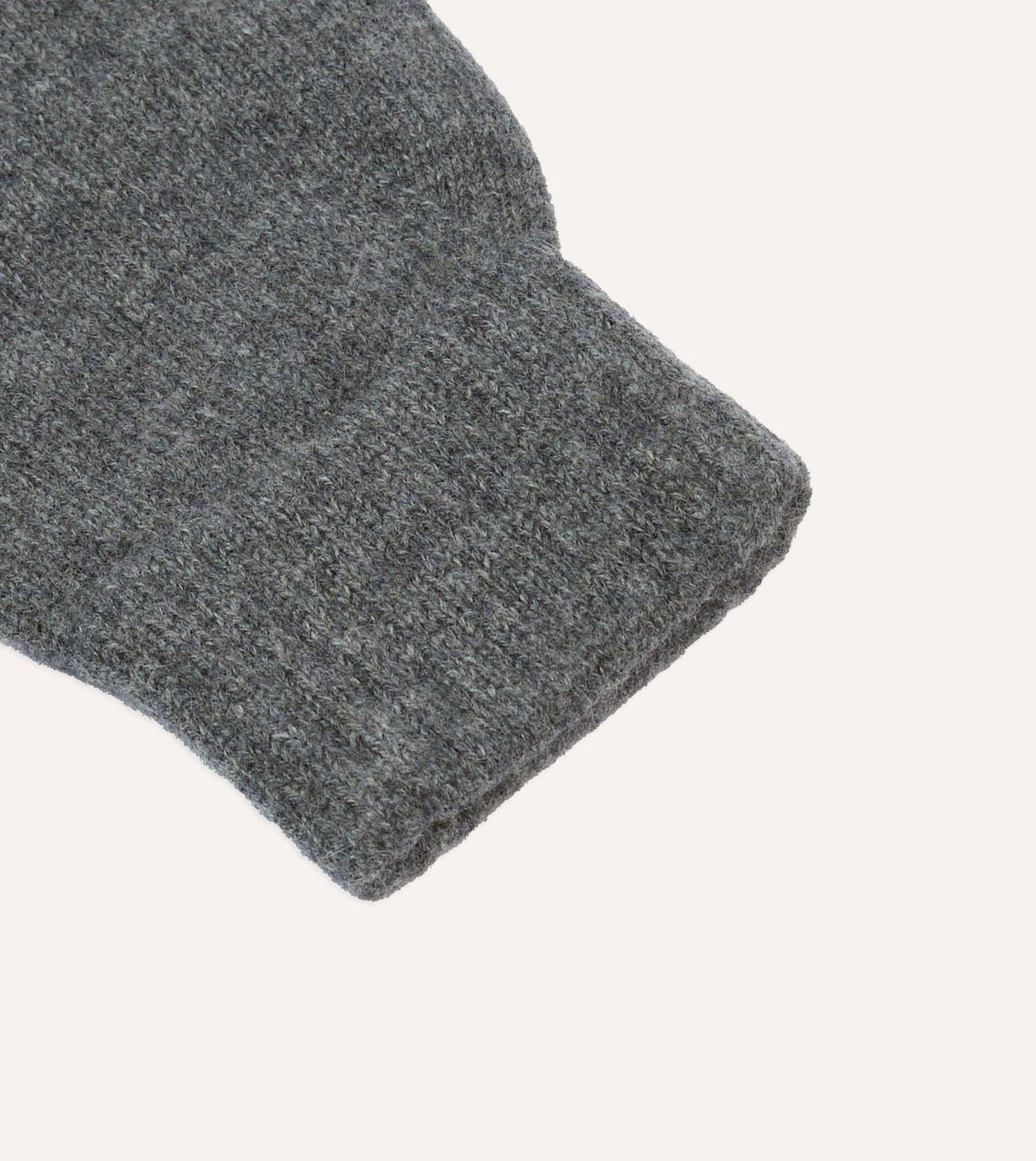 Grey Cashmere Knitted Gloves