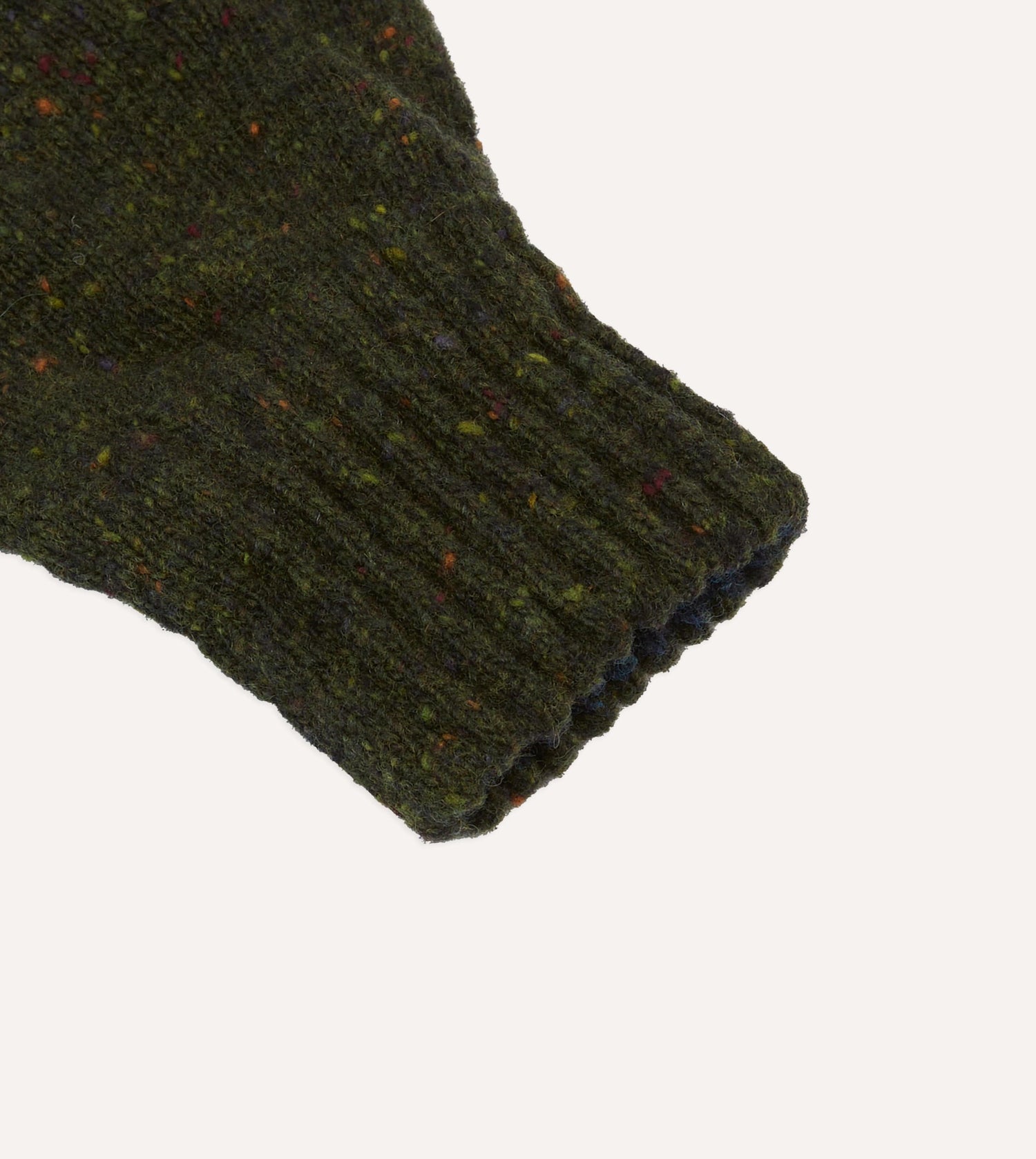 Olive Merino Wool Knitted Gloves