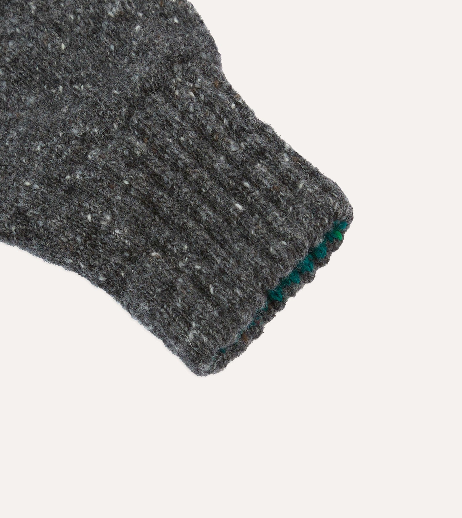 Grey Merino Wool Knitted Gloves