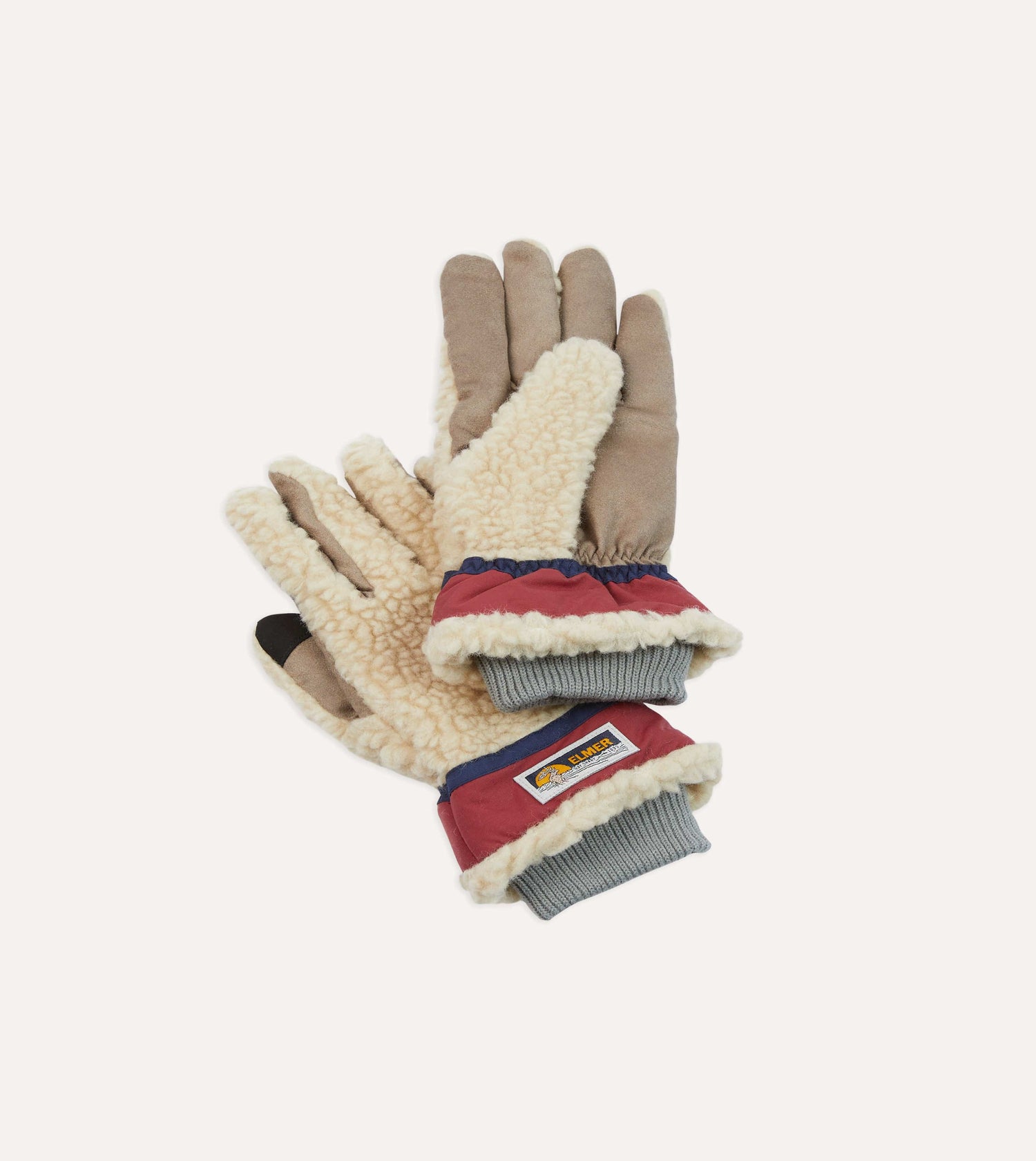 Elmer Ecru Wool Pile Gloves