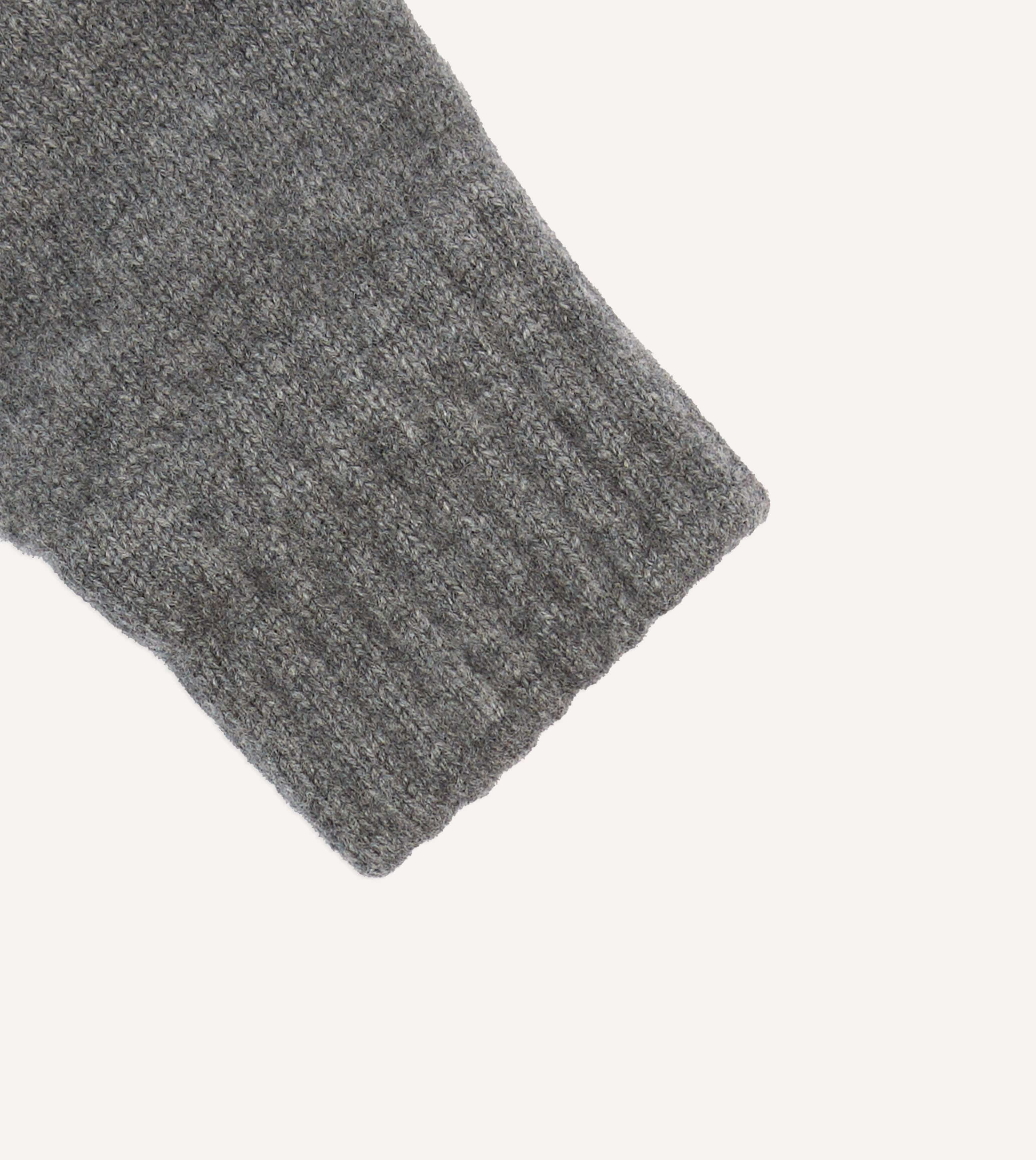 Grey Geelongora Fingerless Knitted Gloves