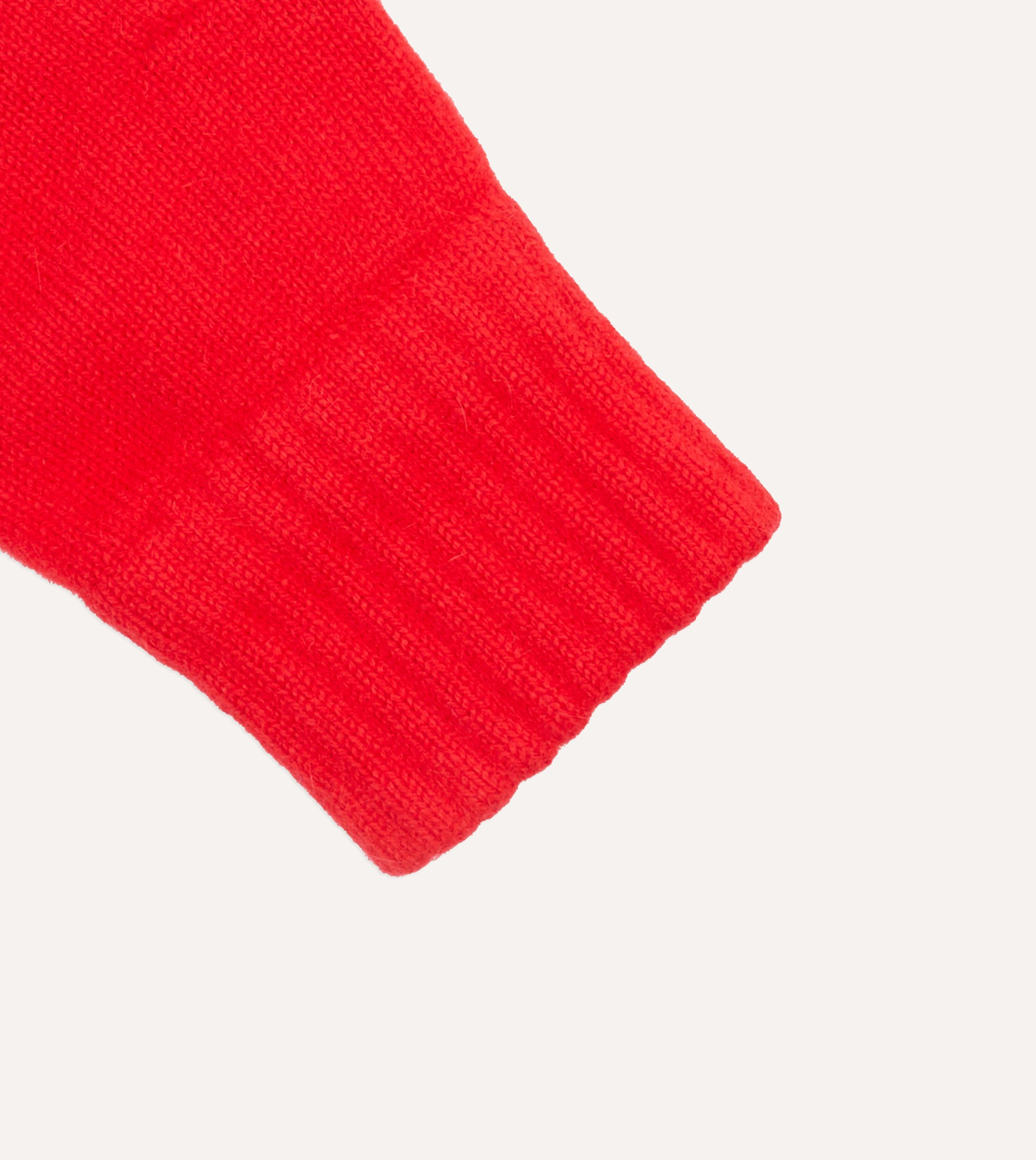 Red Geelongora Fingerless Knitted Gloves