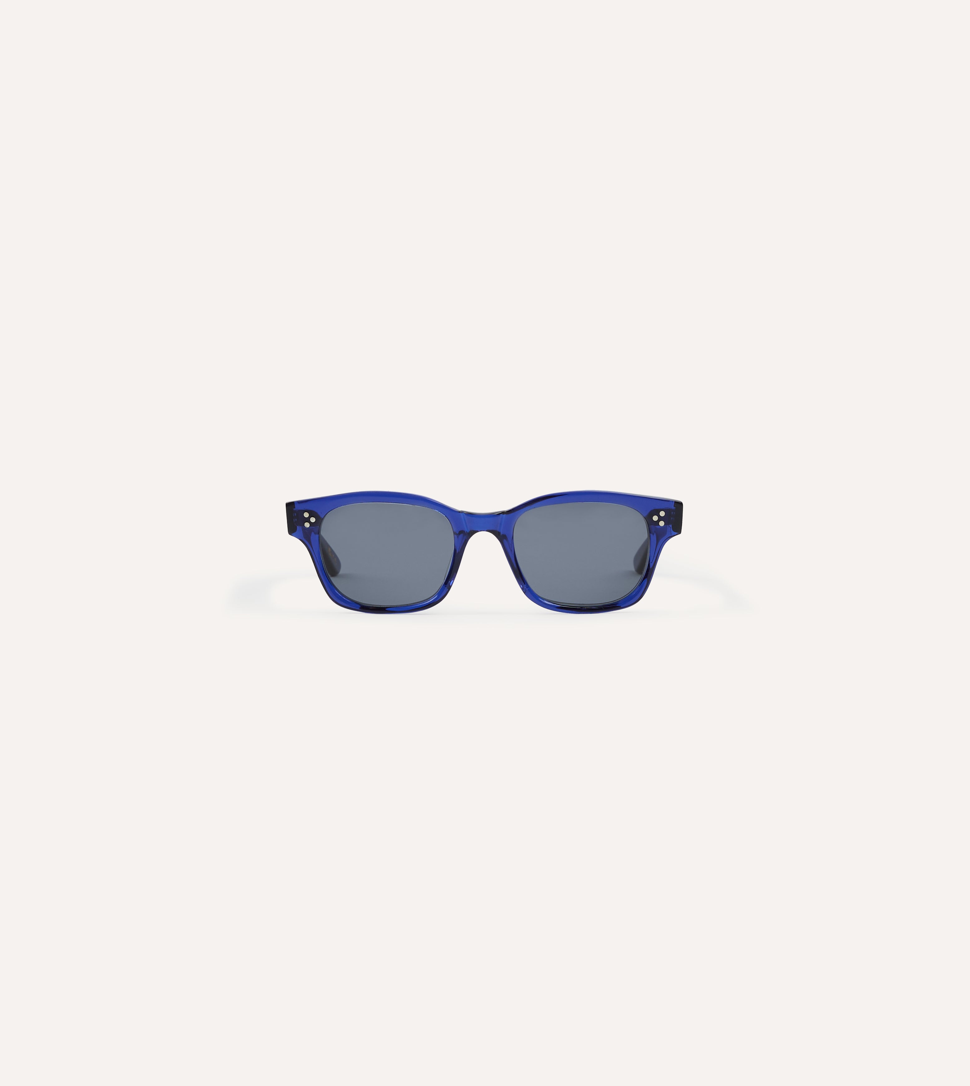 Drake's by Ransome Bottle Blue Rectangle Frame Sunglasses