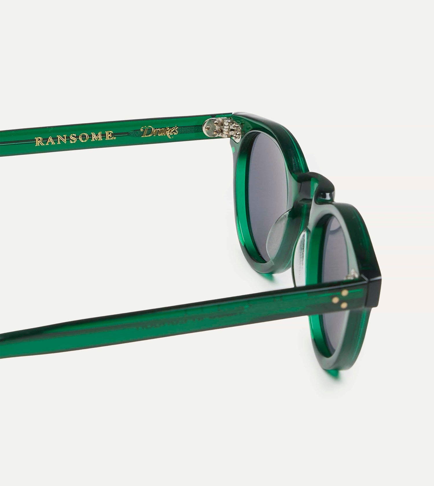 Drake's by Ransome Dark Green Panto Frame Sunglasses