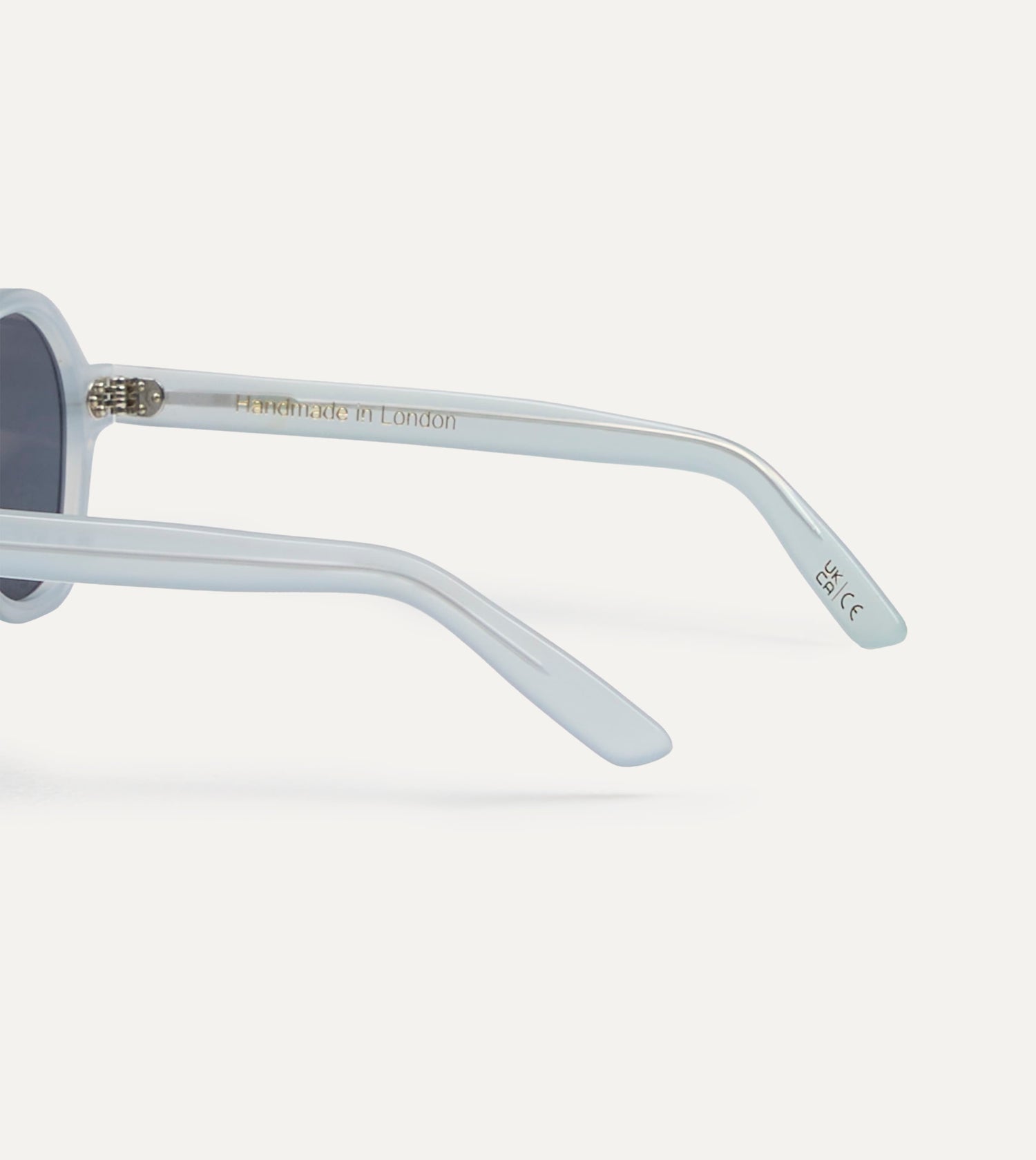 Drake's by Ransome Dusty Grey Oval Frame Sunglasses