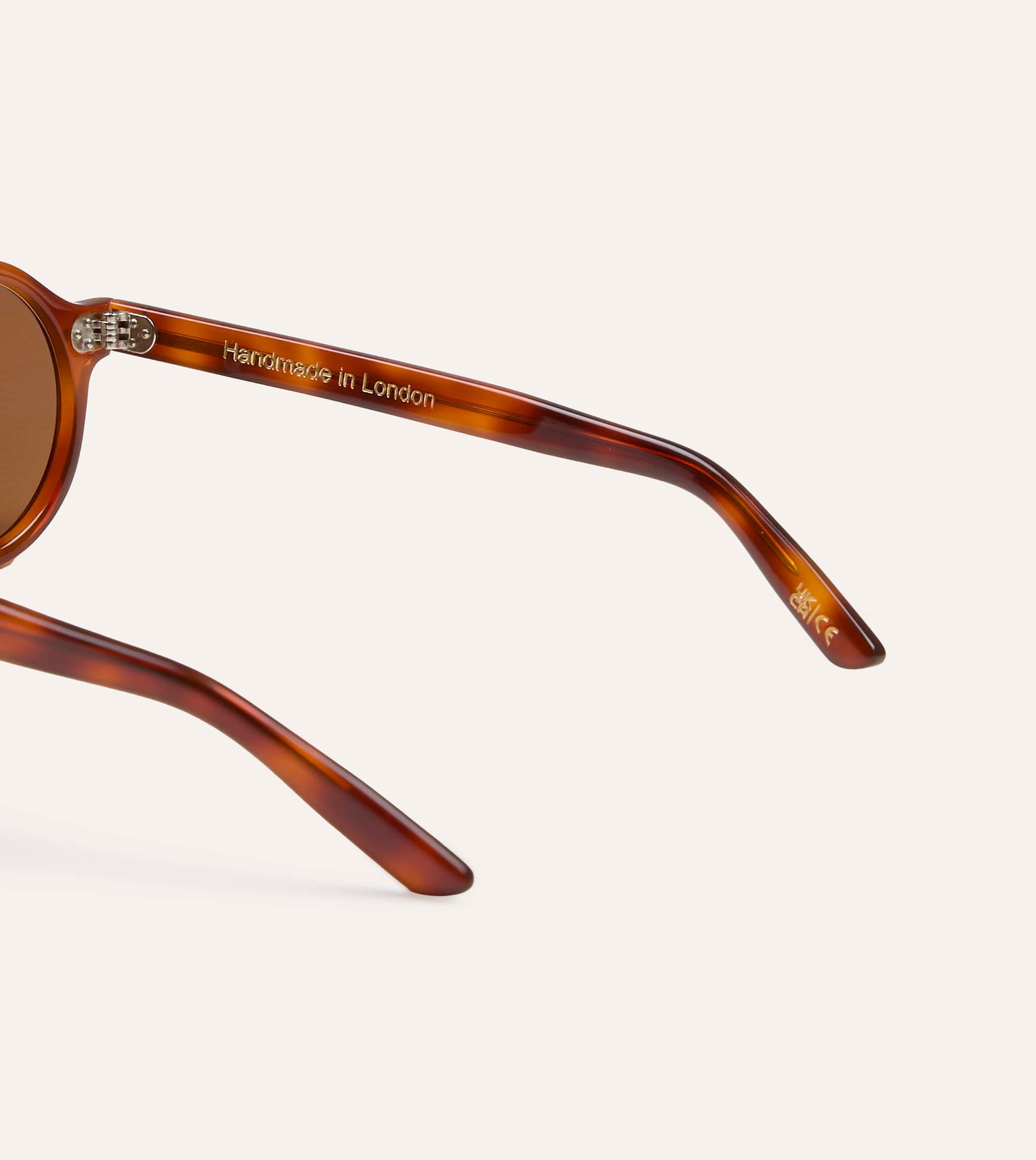 Drake's by Ransome Light Tortoiseshell Round Frame Sunglasses