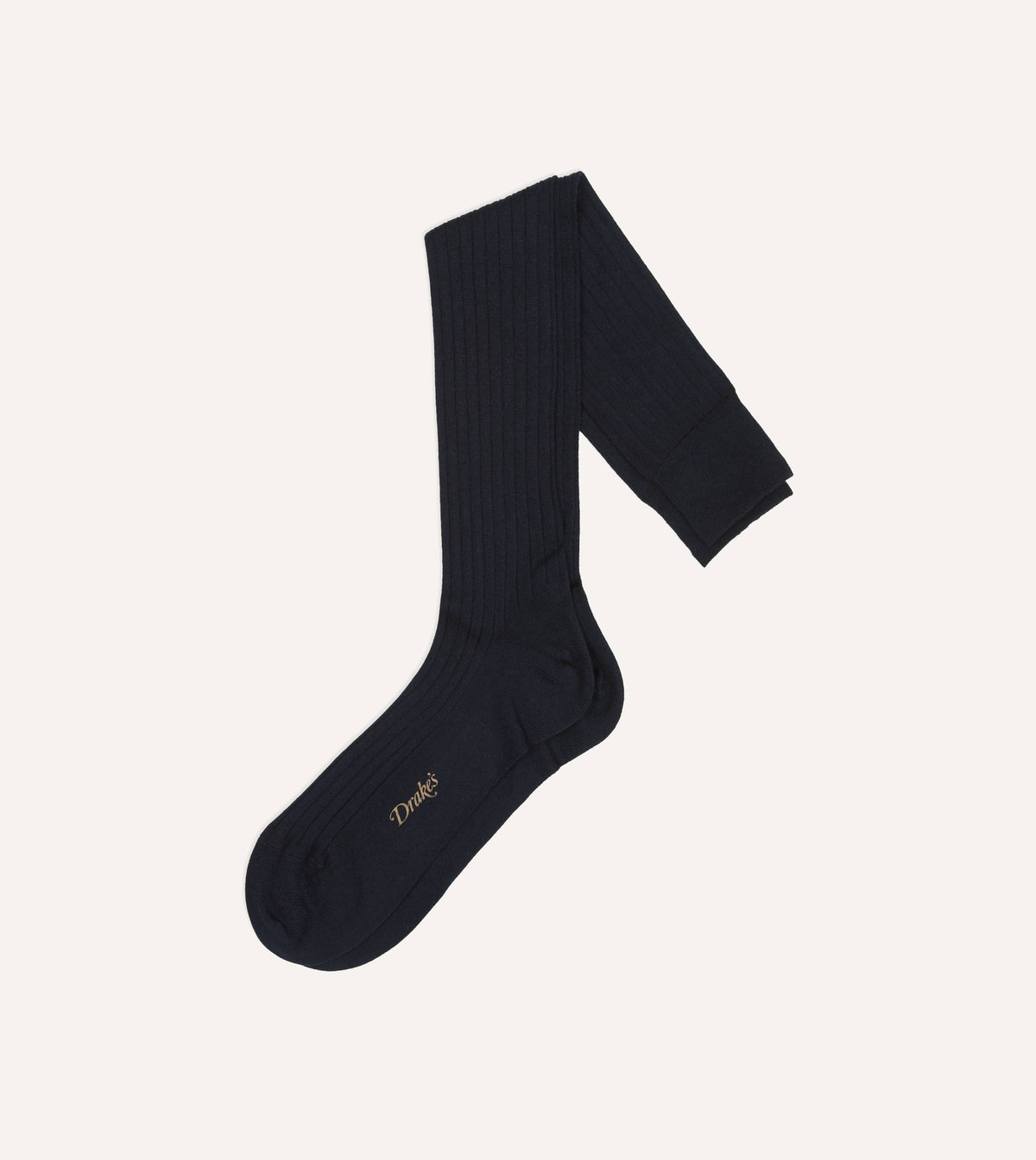 Dark Navy Cotton Over-the-Calf Socks