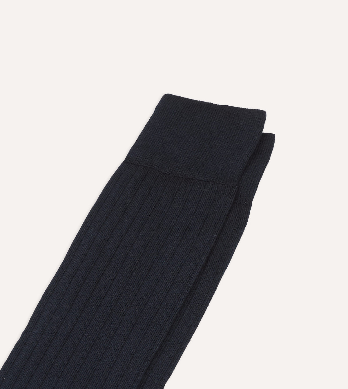 Dark Navy Cotton Over-the-Calf Socks