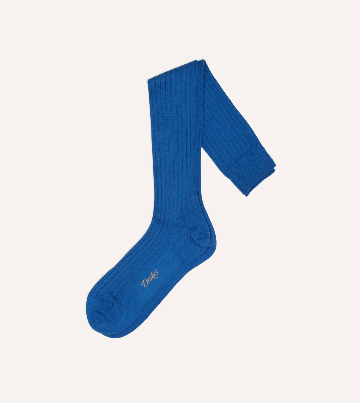 Royal Blue Cotton Over-the-Calf Socks