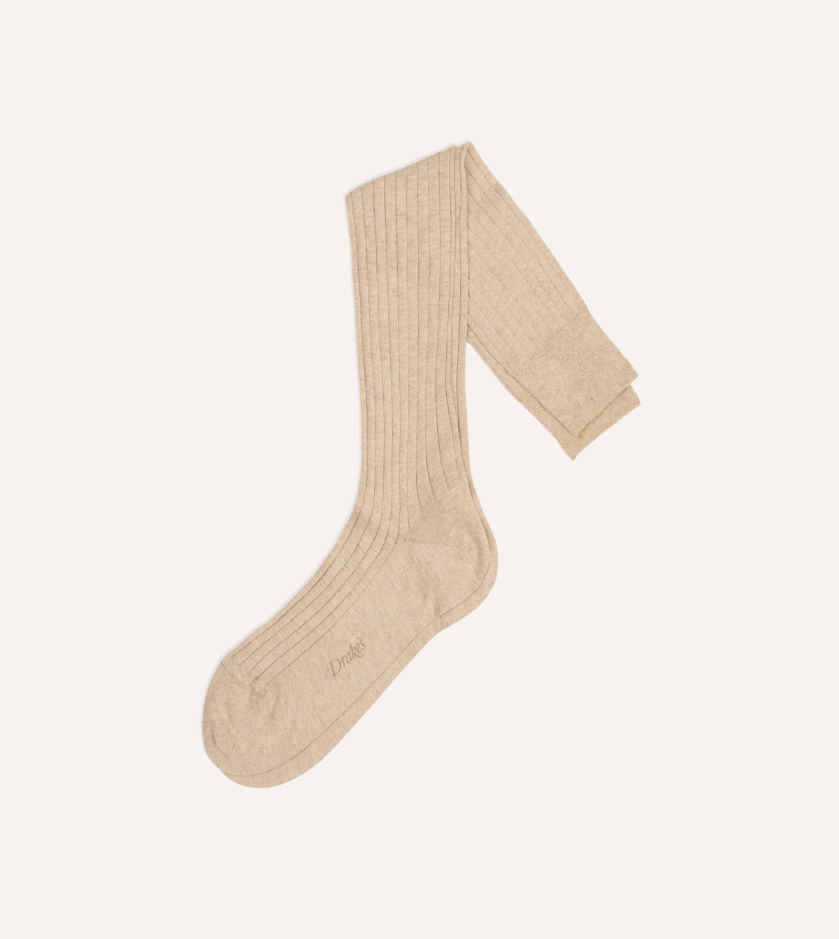Oatmeal Cotton Over-the-Calf Socks