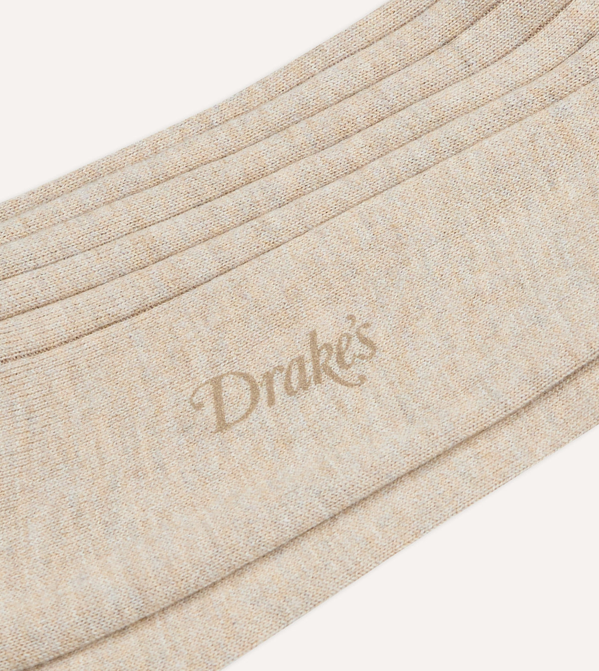 Oatmeal Cotton Over-the-Calf Socks