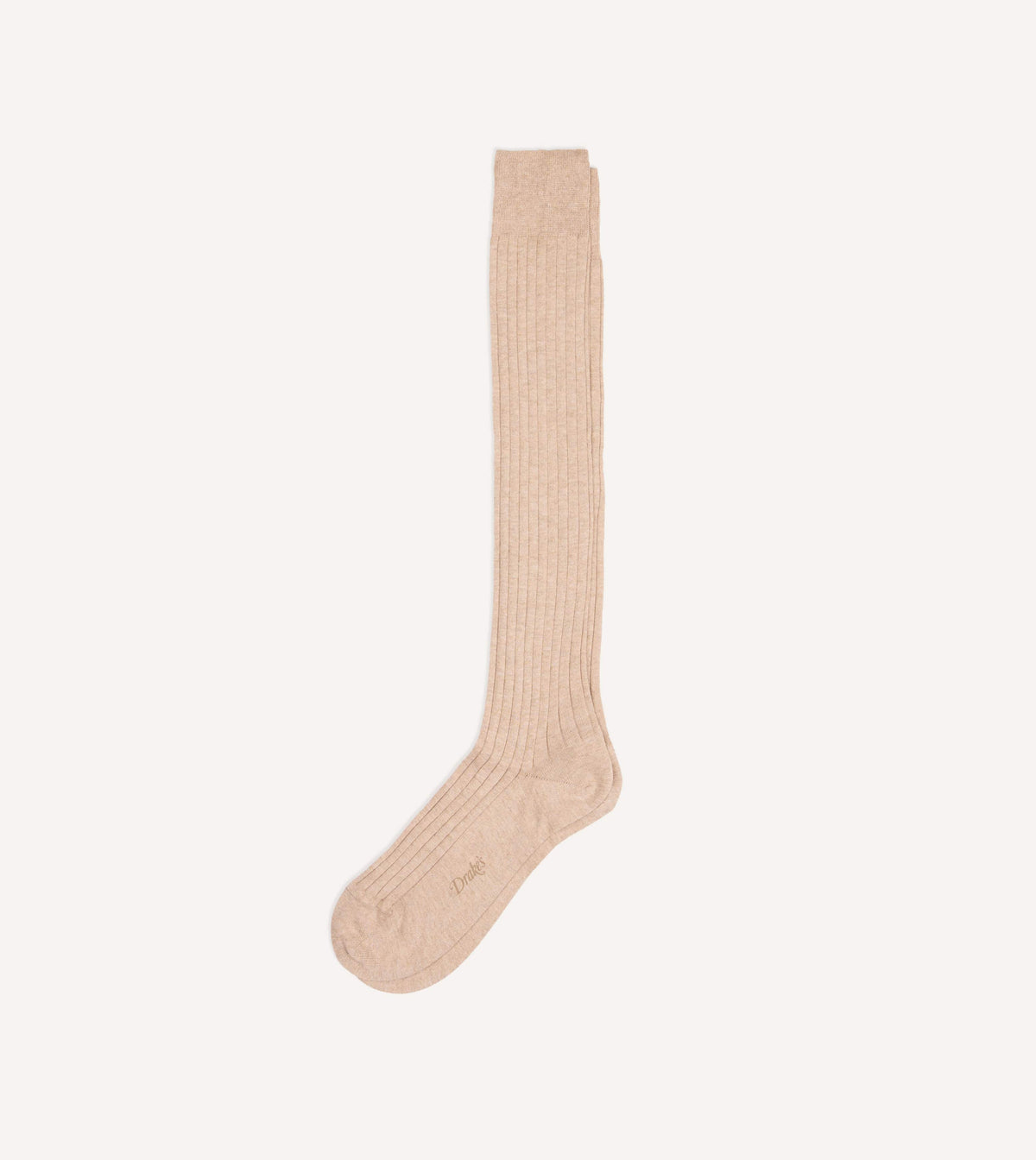 Oatmeal Cotton Over-the-Calf Socks