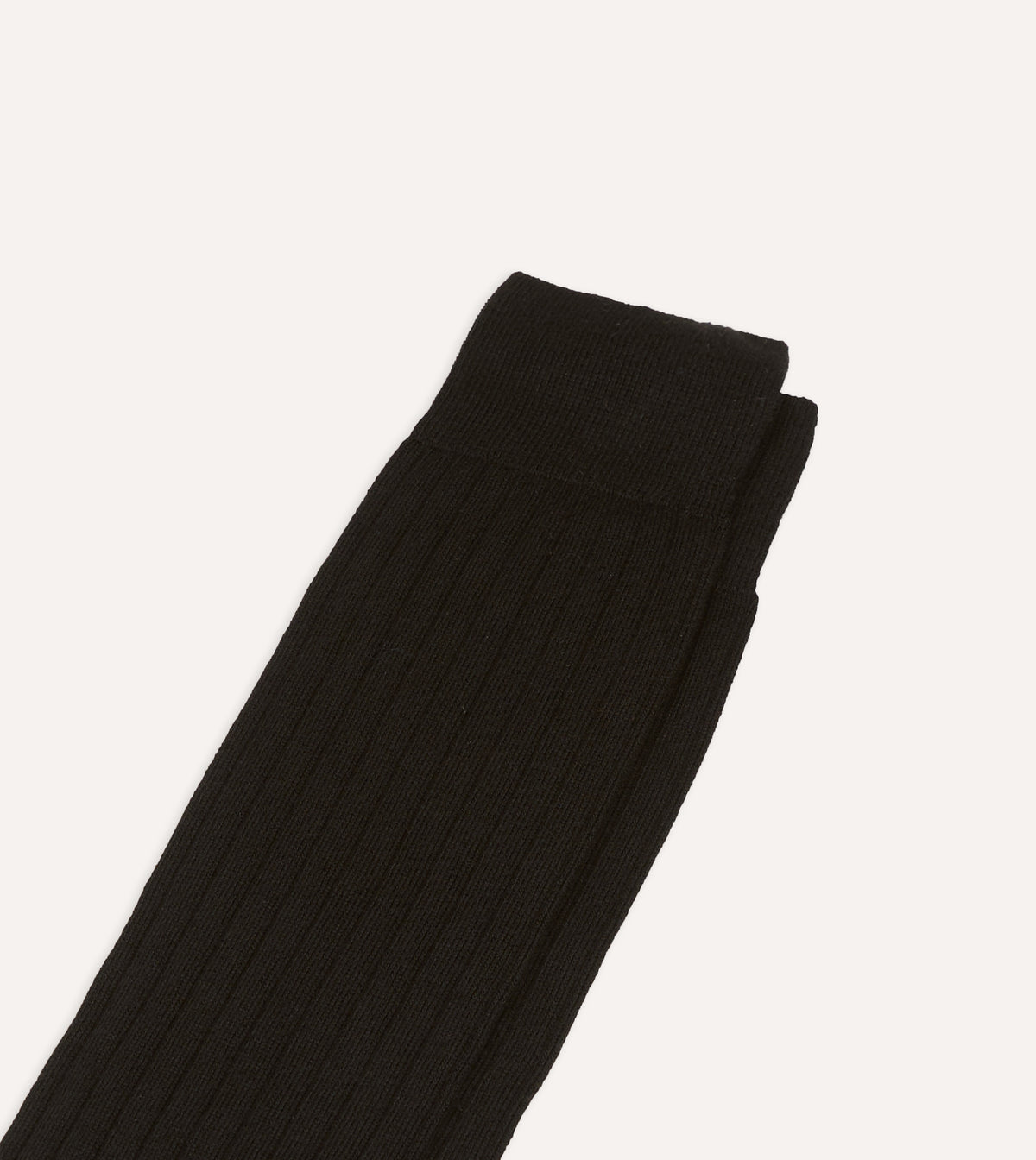 Black Cotton Over-the-Calf Socks