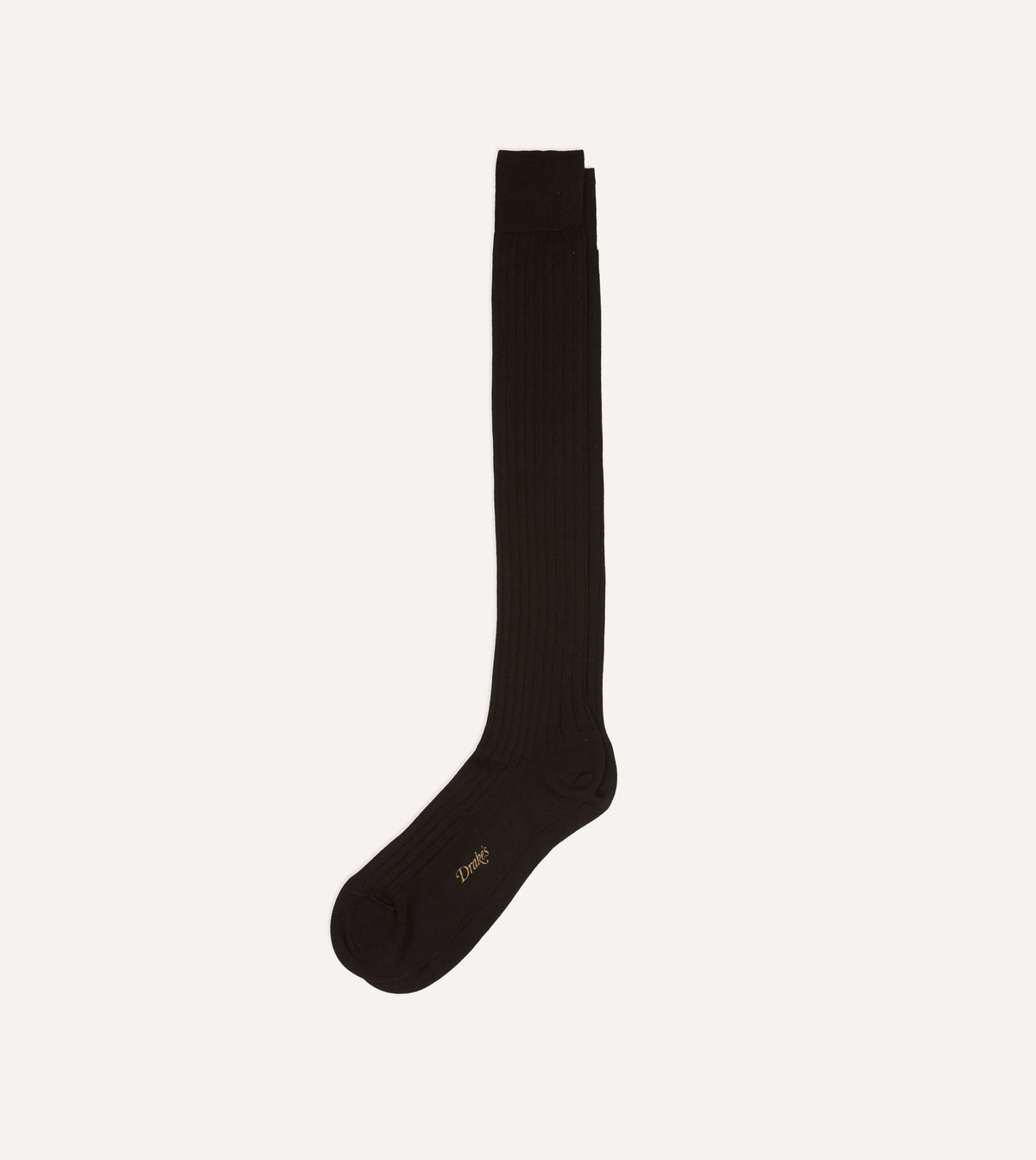 Black Cotton Over-the-Calf Socks