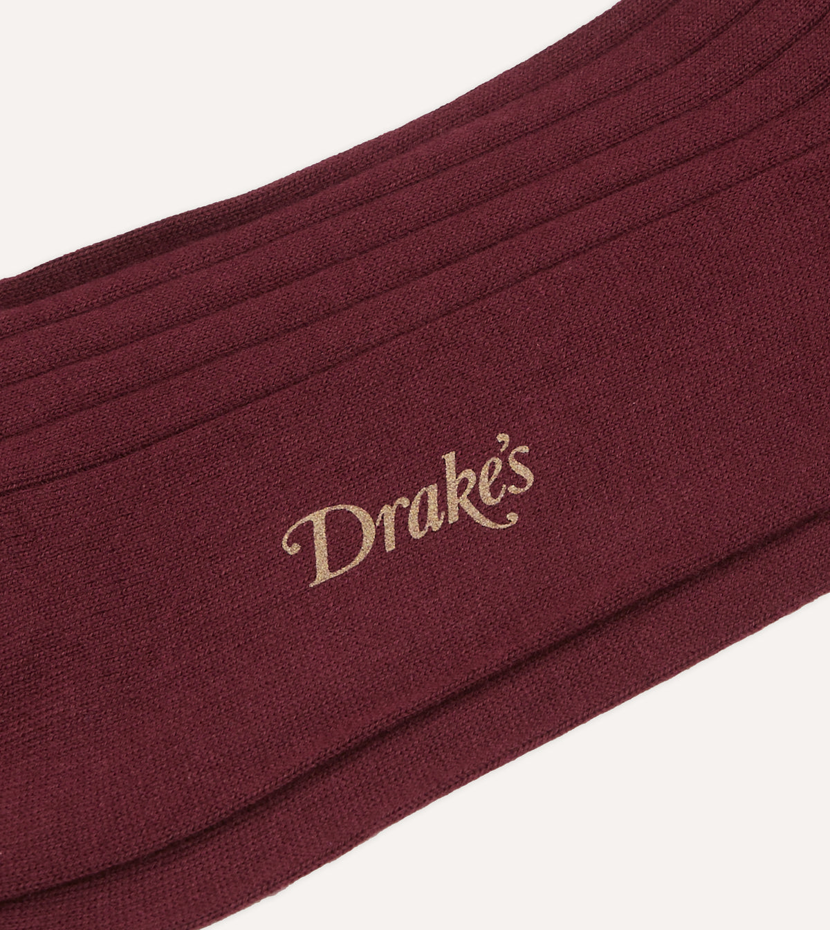 Burgundy Cotton Over-the-Calf Socks
