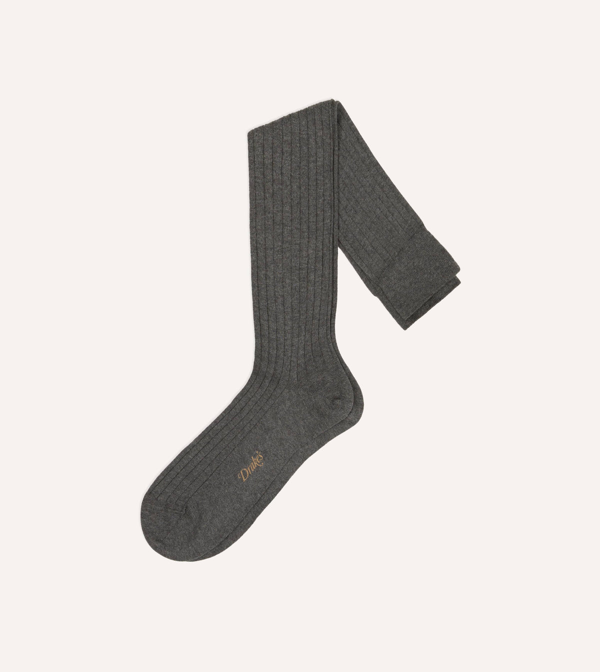 Charcoal Cotton Over-the-Calf Socks