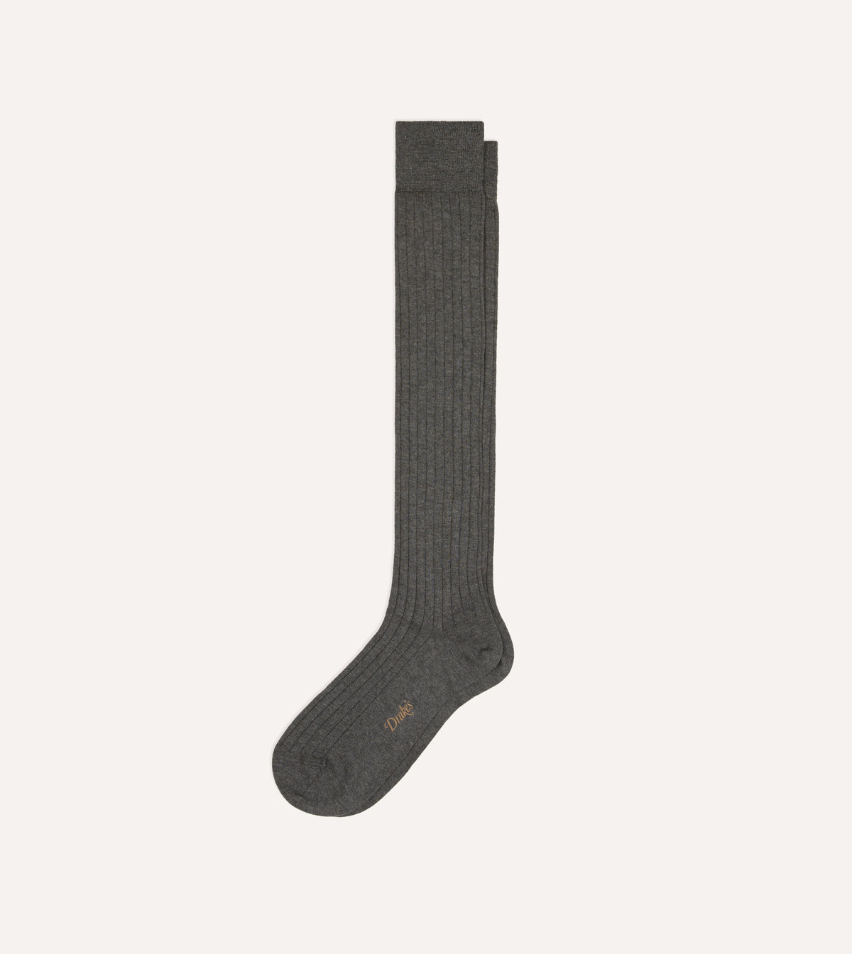 Charcoal Cotton Over-the-Calf Socks