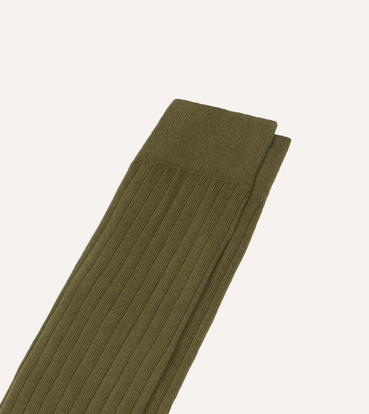 Olive Cotton Over-the-Calf Socks