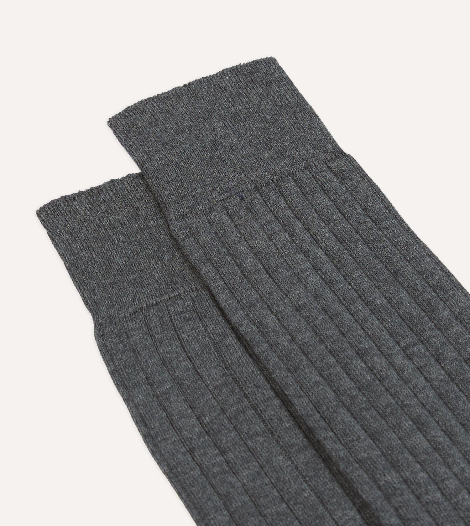 Charcoal Cotton Mid-Calf Socks
