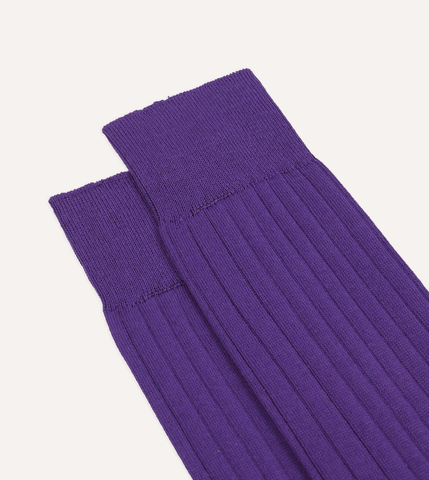 Purple Cotton Mid-Calf Socks