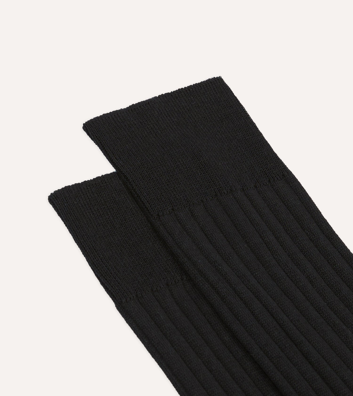 Black Cotton Mid-Calf Socks