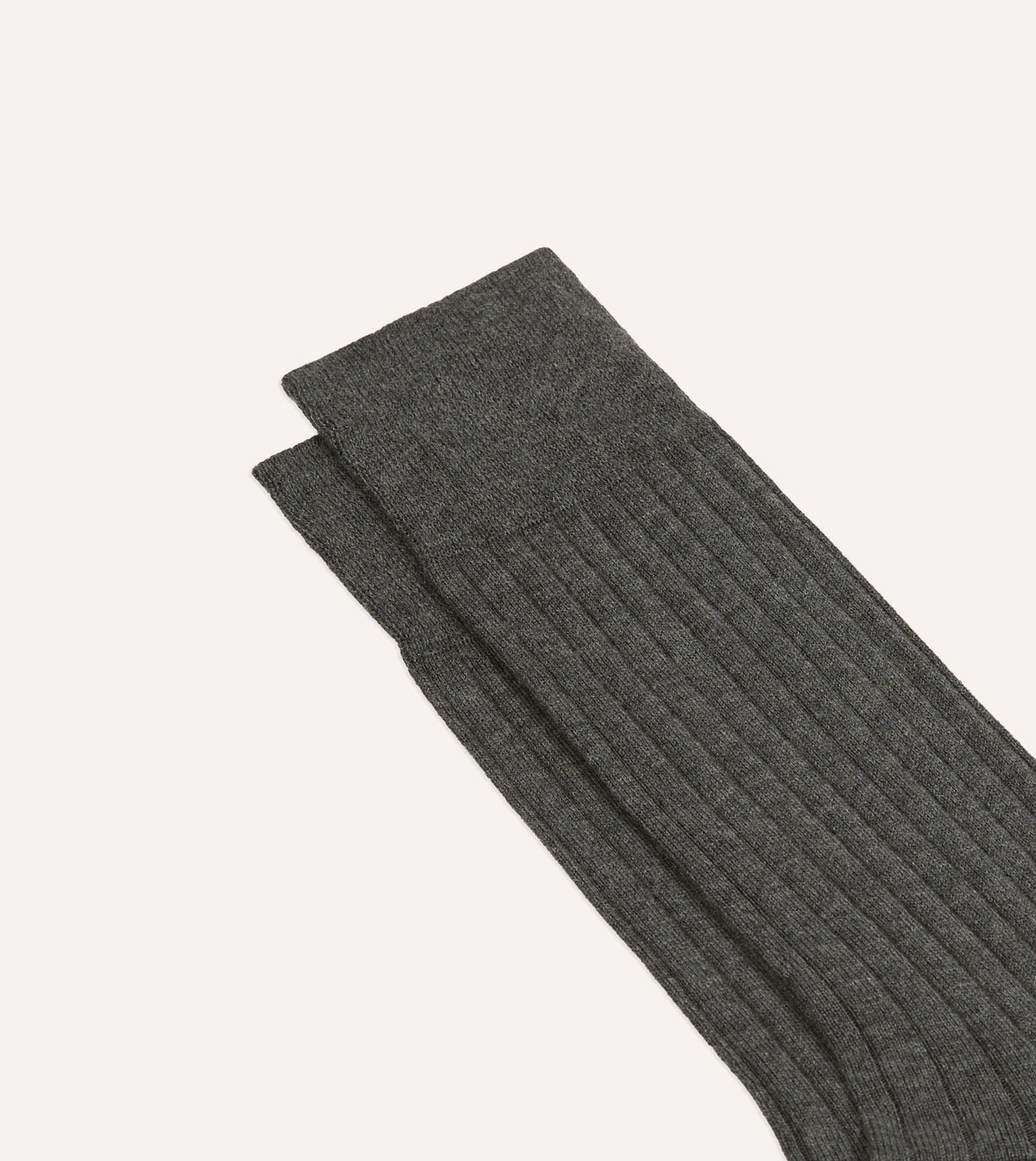 Charcoal Cotton Mid-Calf Socks