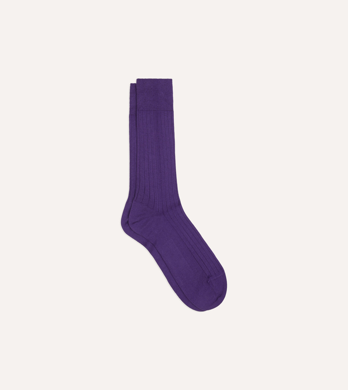 Purple Cotton Mid-Calf Socks