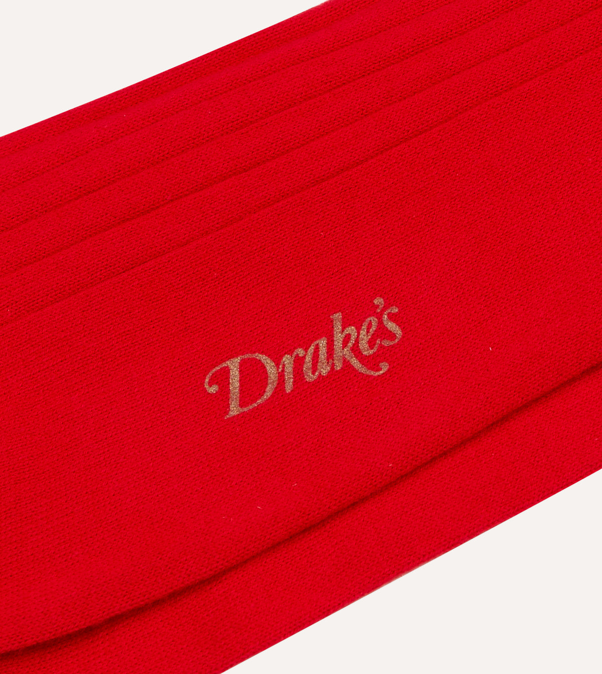 Red Cotton Mid-Calf Socks