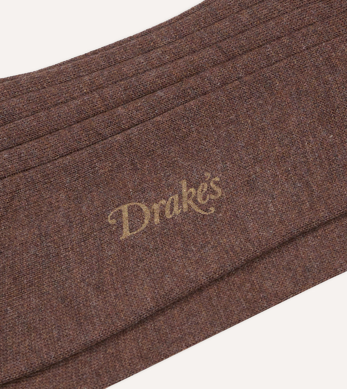 Brown Cotton Mid-Calf Socks