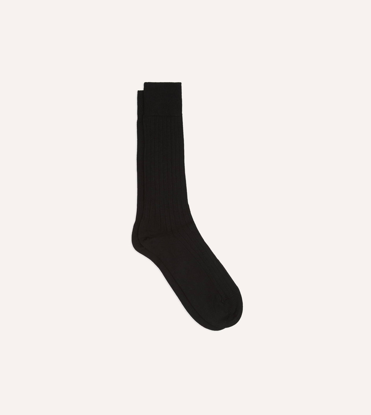 Black Cotton Mid-Calf Socks