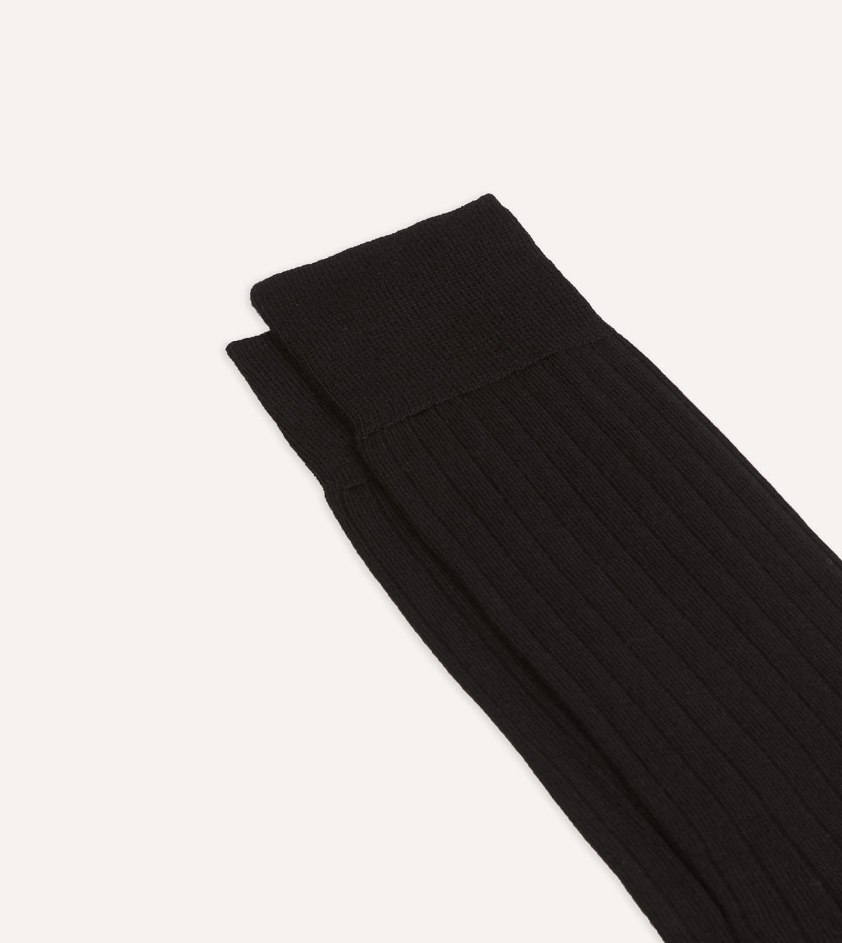 Black Cotton Mid-Calf Socks