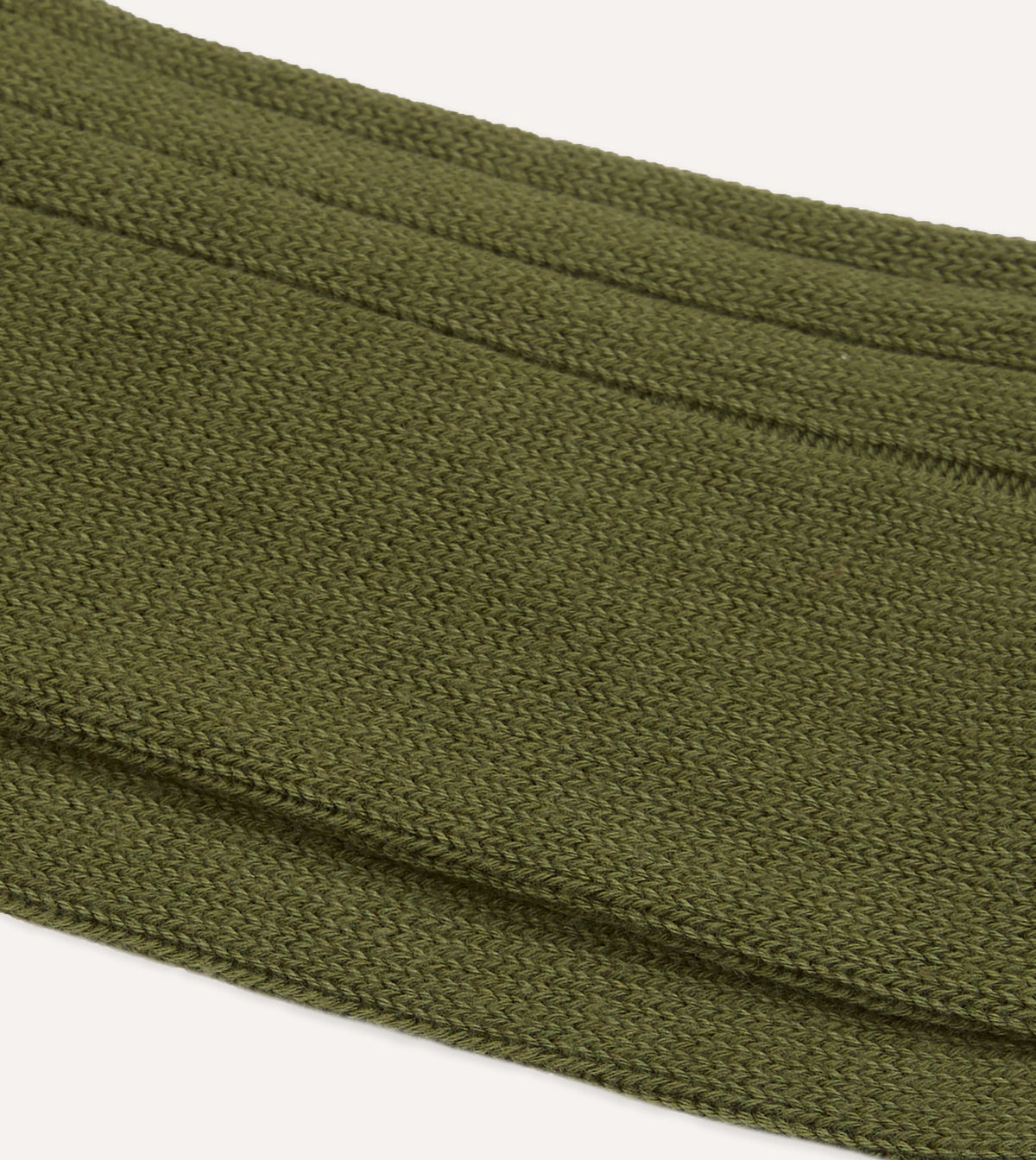 Olive Cotton Casual Socks