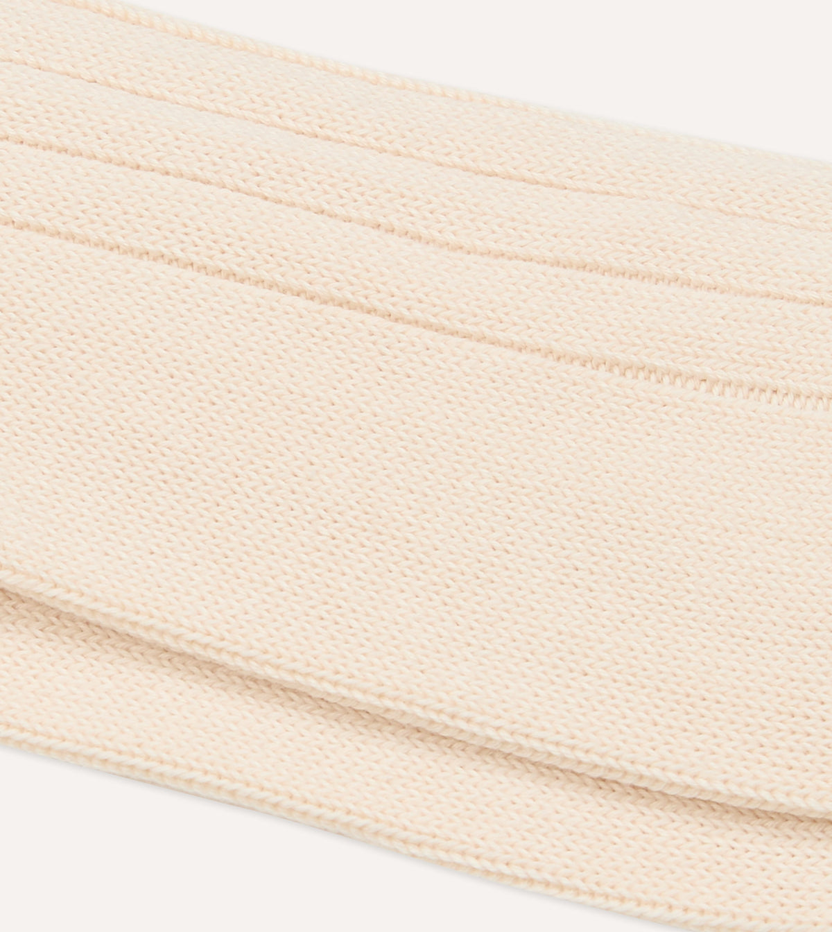 Ecru Cotton Casual Socks