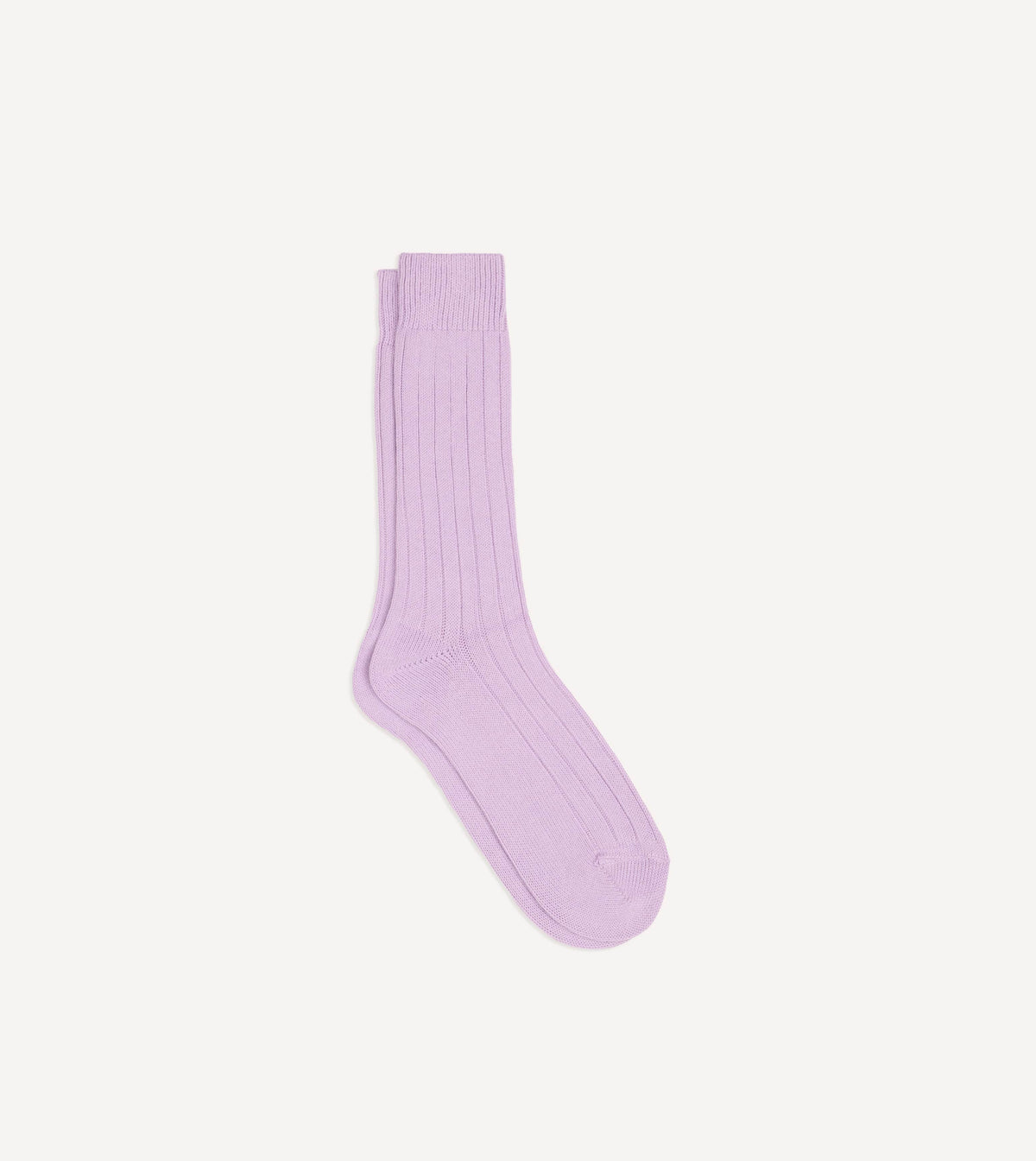 Lilac Cotton Casual Socks