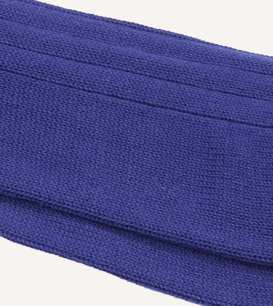 Blue Cotton Casual Socks
