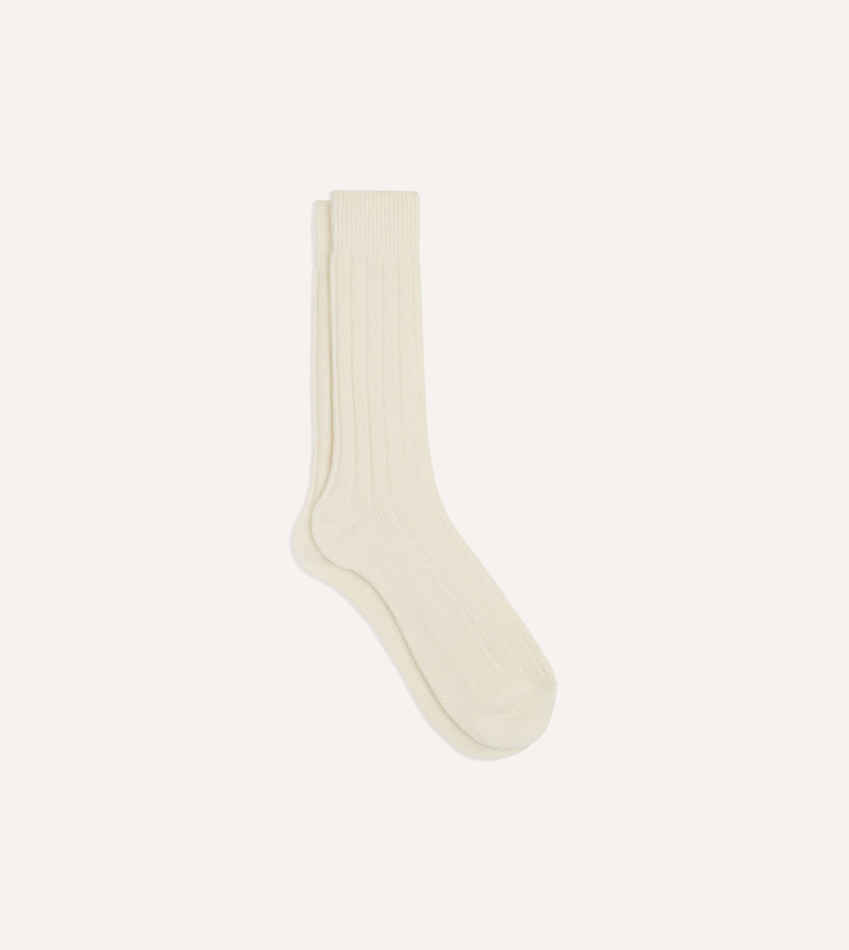 Ecru Wool Casual Socks