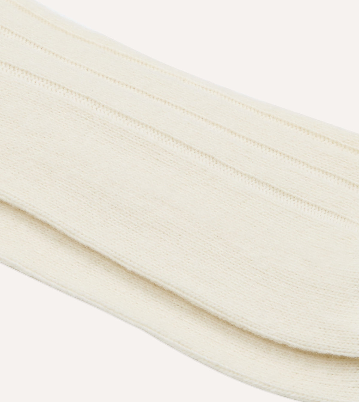 Ecru Wool Casual Socks