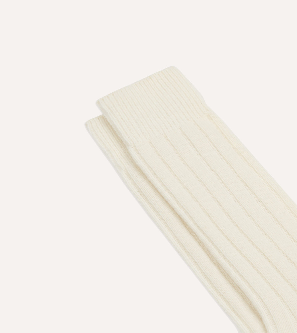 Ecru Wool Casual Socks