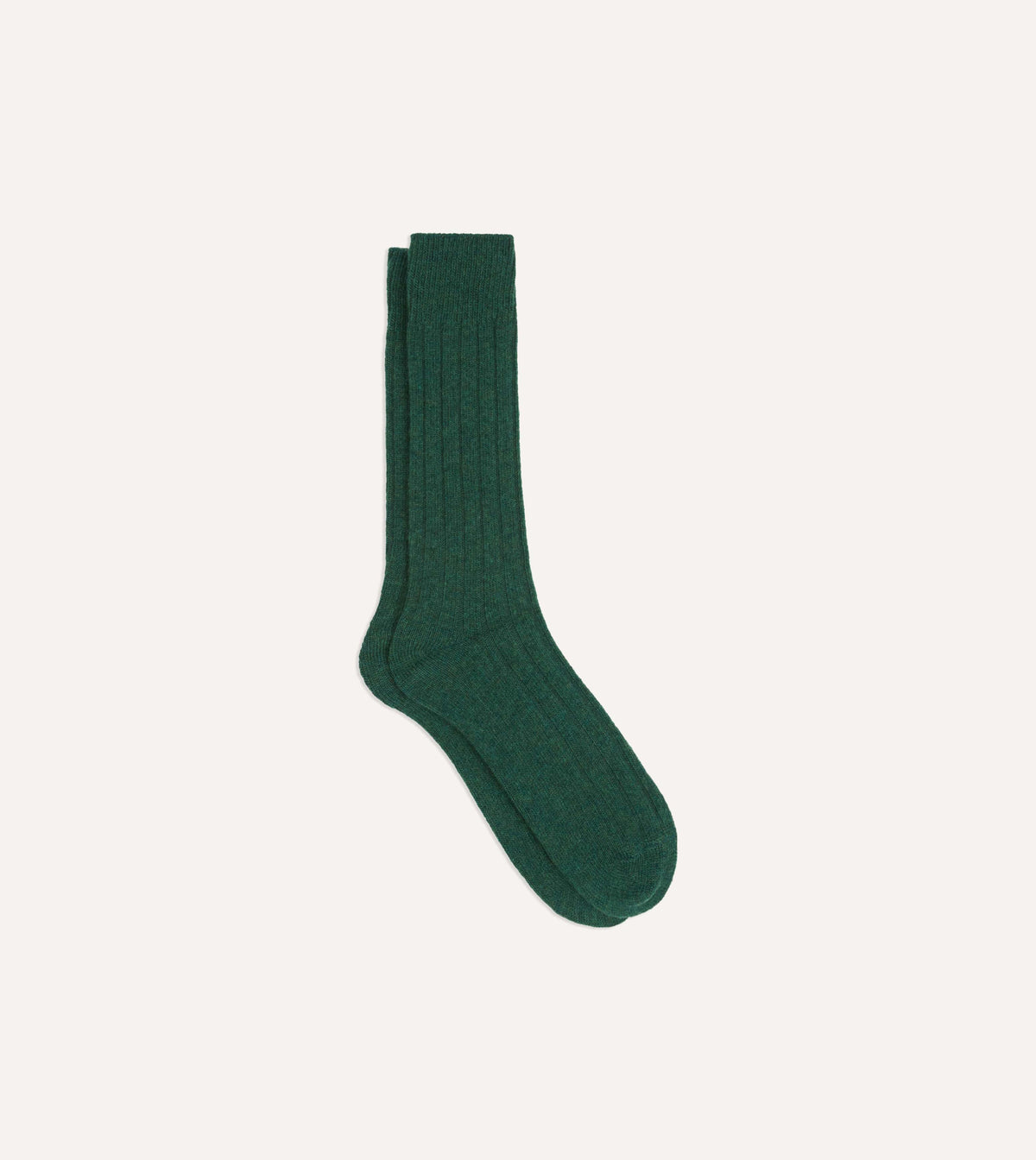 Forest Green Wool Casual Socks