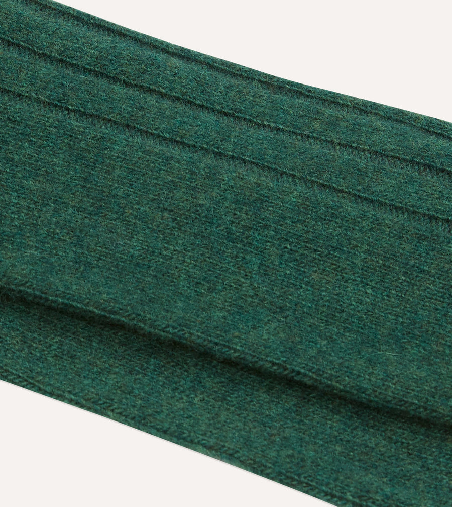 Forest Green Wool Casual Socks