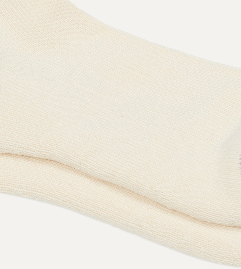 RoToTo Yellow and Purple Cotton Crew Socks