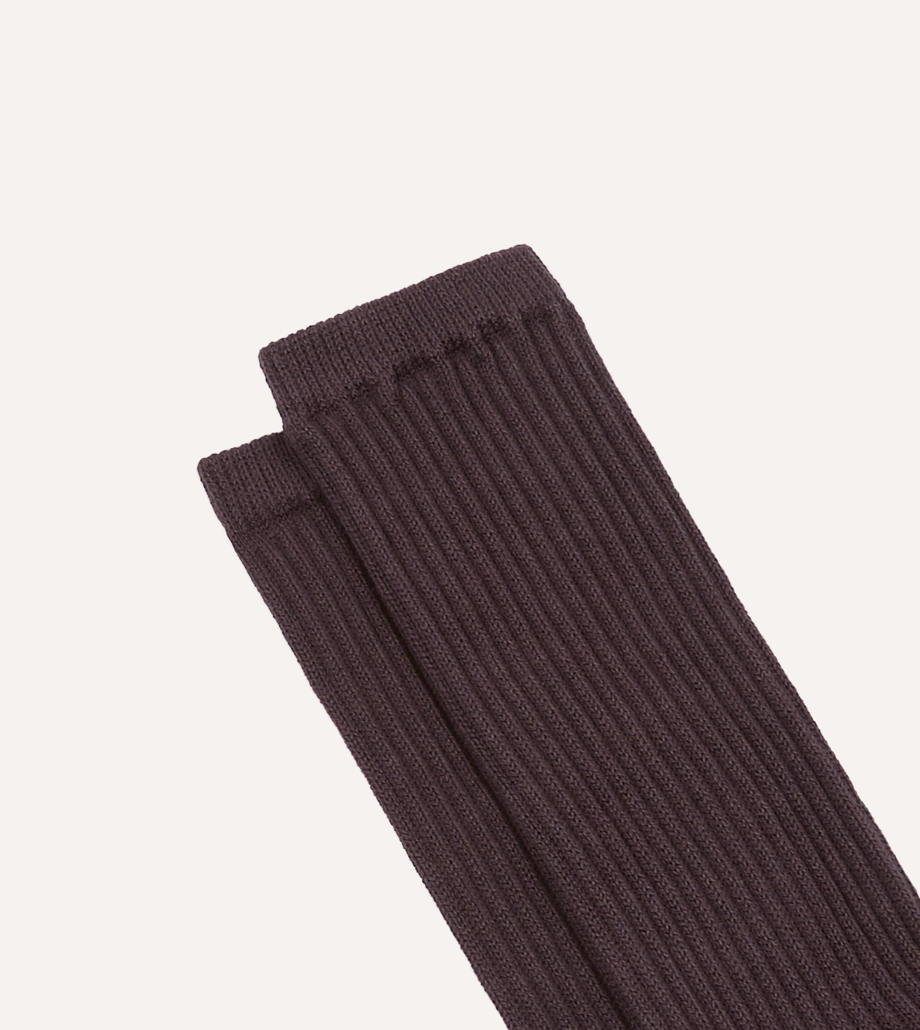 Dark Purple Cotton Sports Socks