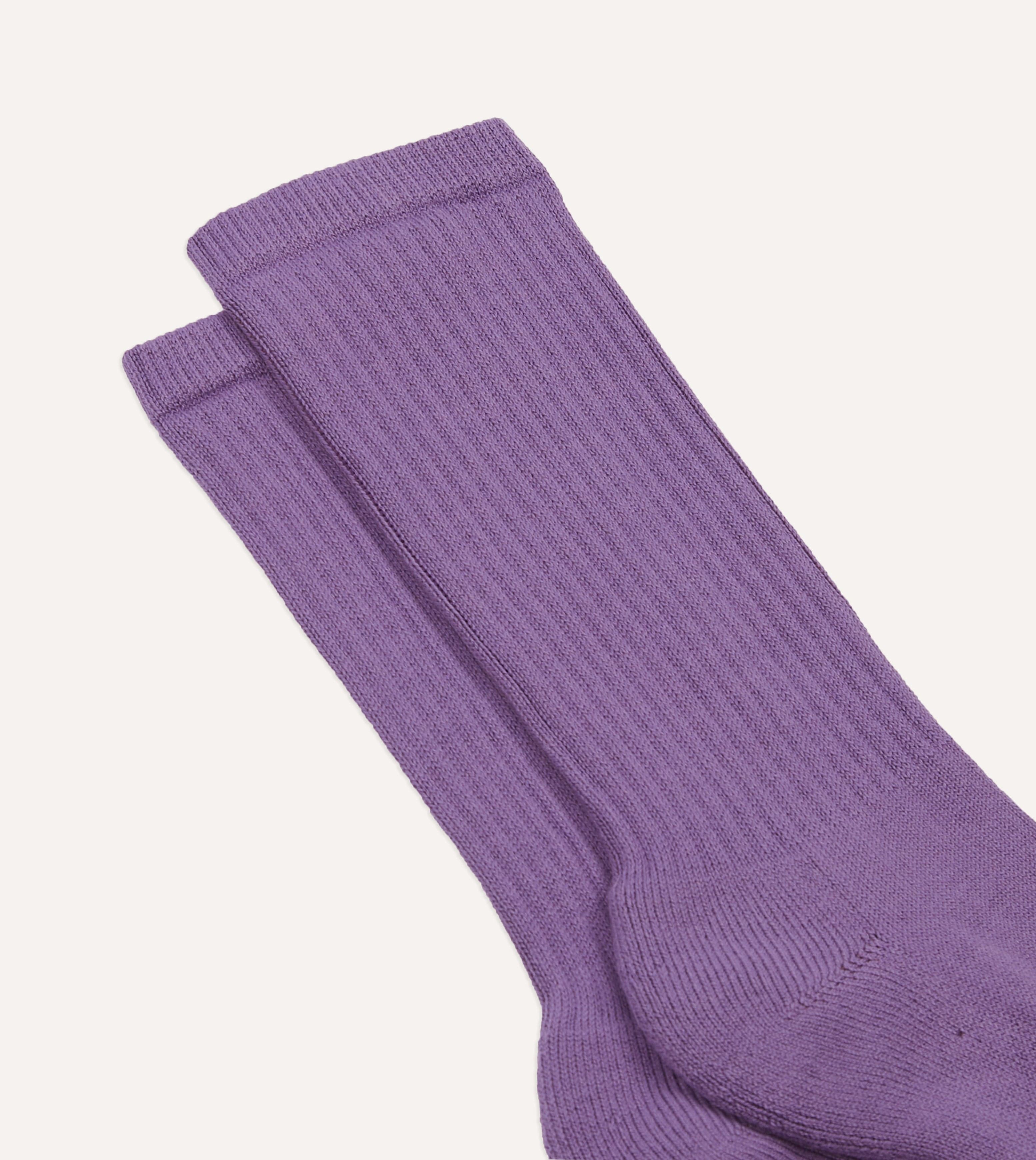 Purple Cotton Sports Socks