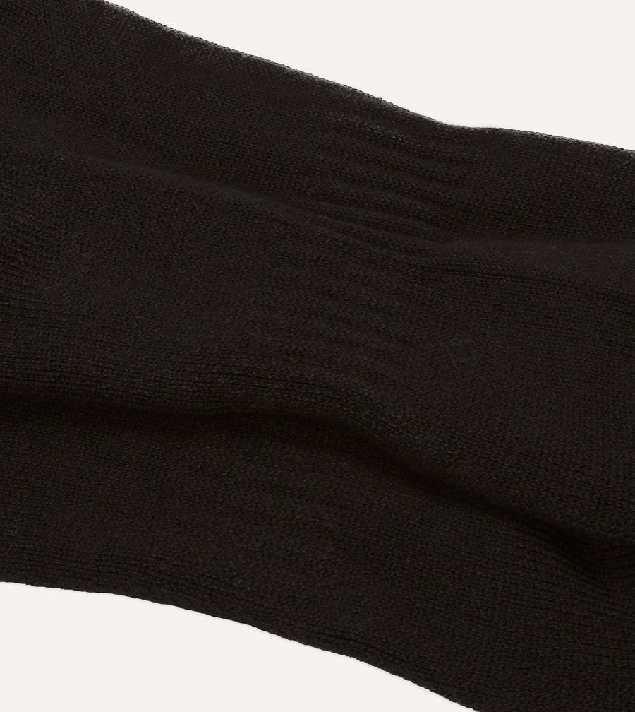 Black Cotton Sports Socks