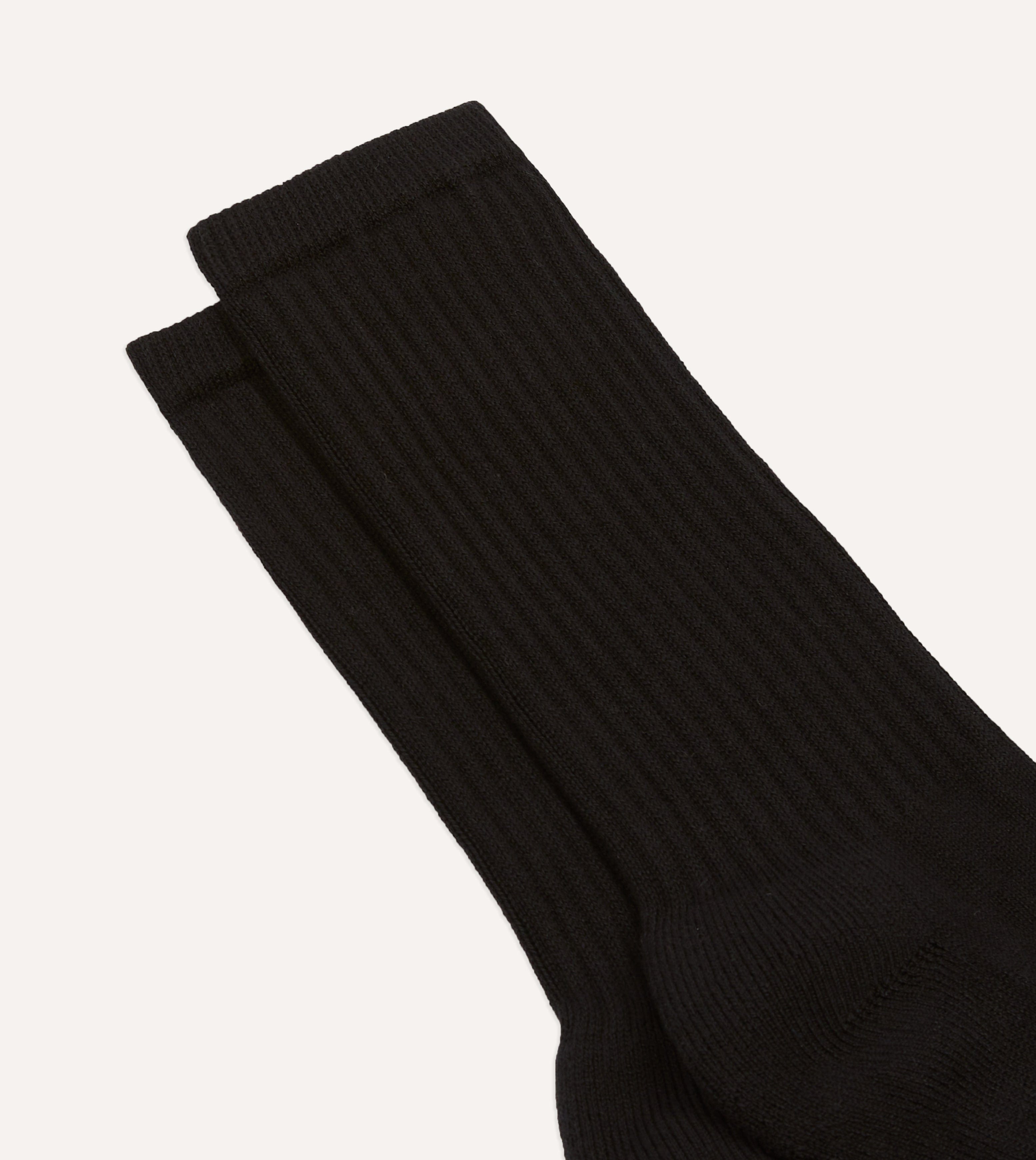 Black Cotton Sports Socks