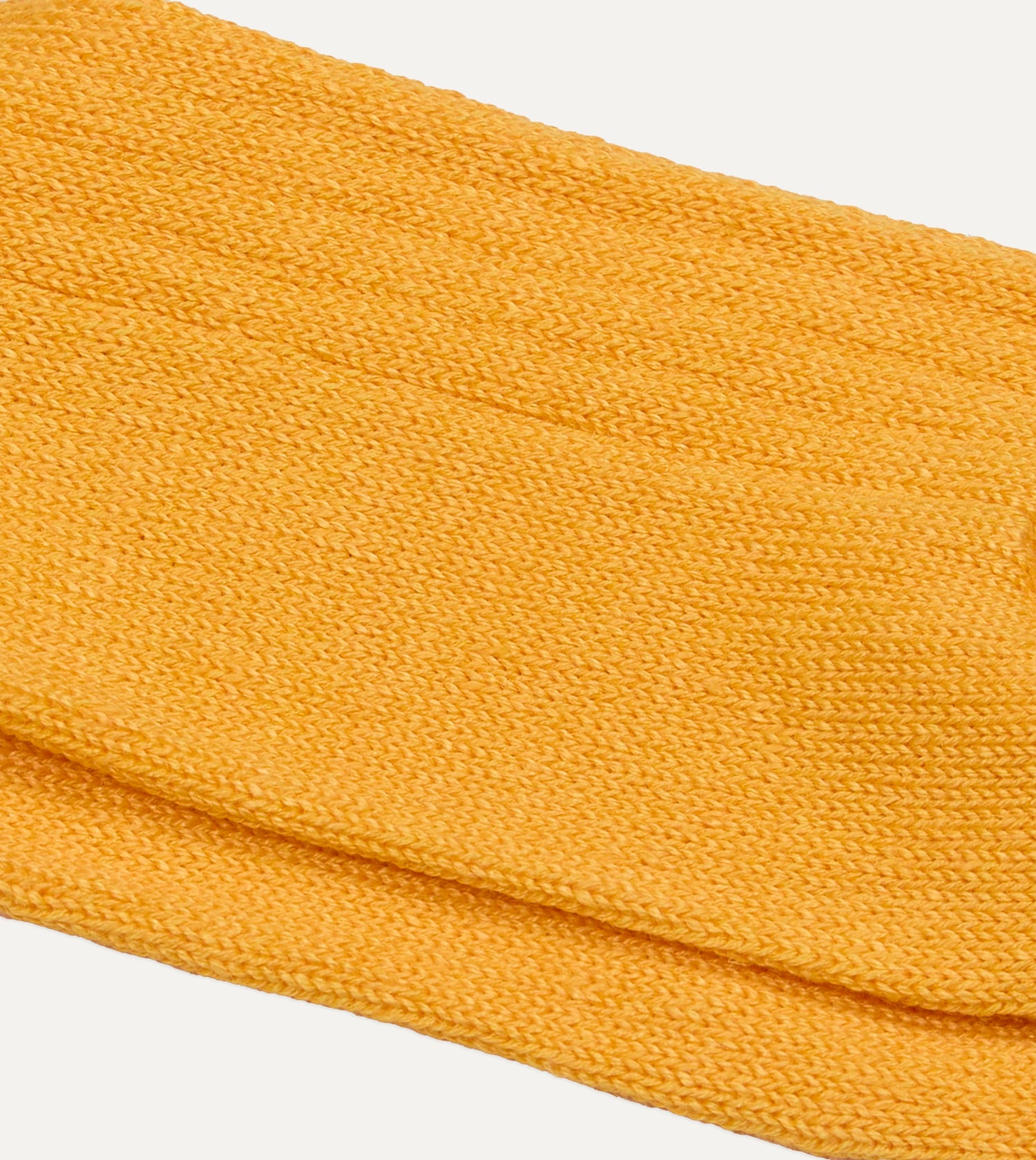 RoToTo Yellow Linen-Cotton Ribbed Socks