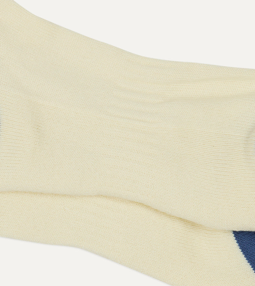 Blue, Red and Yellow Striped Sport Socks
