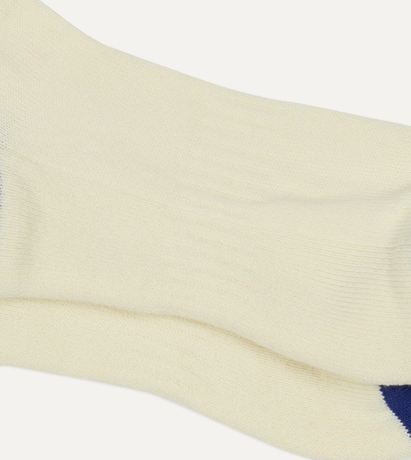 Blue, Yellow and Green Striped Sport Socks